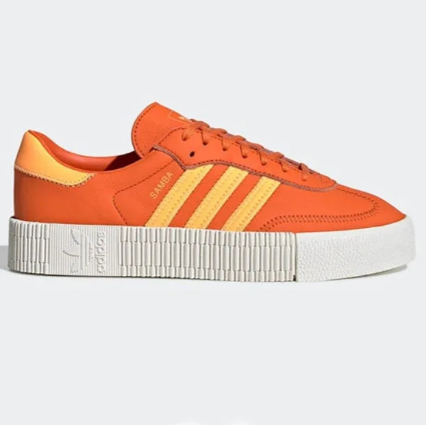 Adidas Originals Sambarose Women's Vibrant Orange Platform Lifestyle Sneakers - Gomix Brands Outlet